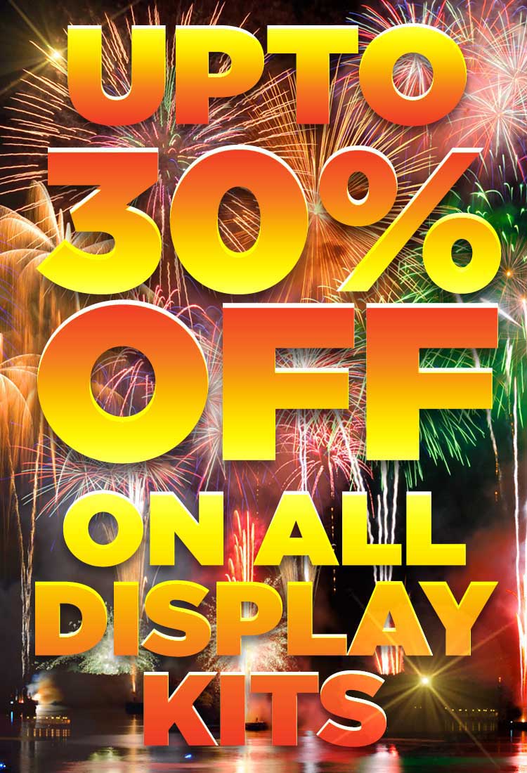 upto 30% discount sale on all home delivery firework display kits