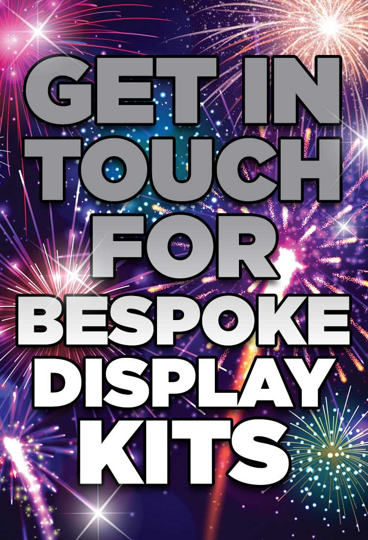 Get in touch for bespoke fireworks display kits