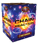 Chain Reaction 21 Shot Barrage Fireworks  from Home Delivery Fireworks
