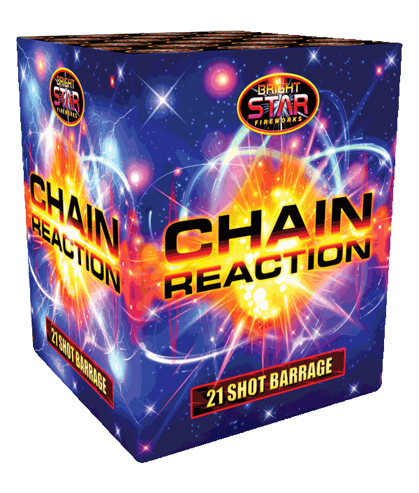 Chain Reaction 21 Shot Barrage Fireworks  from Home Delivery Fireworks