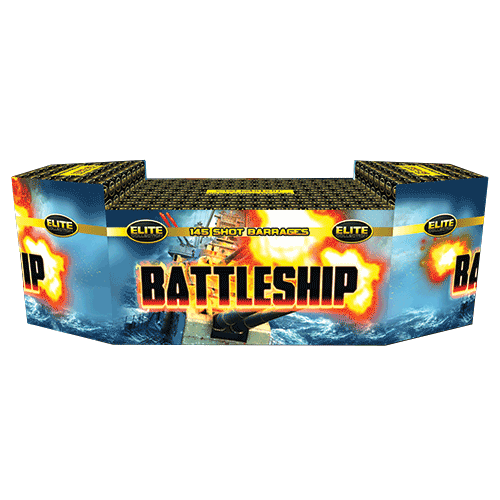 Battleship 145 Shot Fan Barrage Fireworks from Home Delivery Fireworks