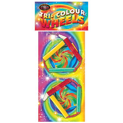 Tri Colour Catherine Wheel Pack from Home Delivery Fireworks