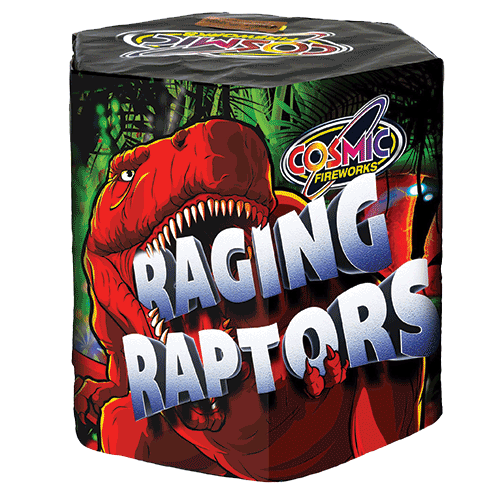 Raging Raptors 37 Shot Barrage Fireworks from Home Delivery Fireworks