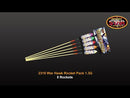 Video of War Hawk 5pce Rocket Pack EffectsWar Hawk Rocket Pack Fireworks from Home Delivery Fireworks