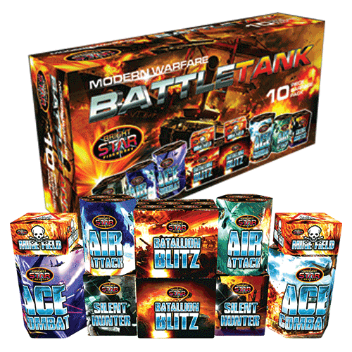 Battle Tank Barrage Fireworks Pack from Home Delivery Fireworks