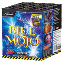 Blue Mojo 25 Shot Gender Reveal Barrage Fireworks from Home Delivery Fireworks